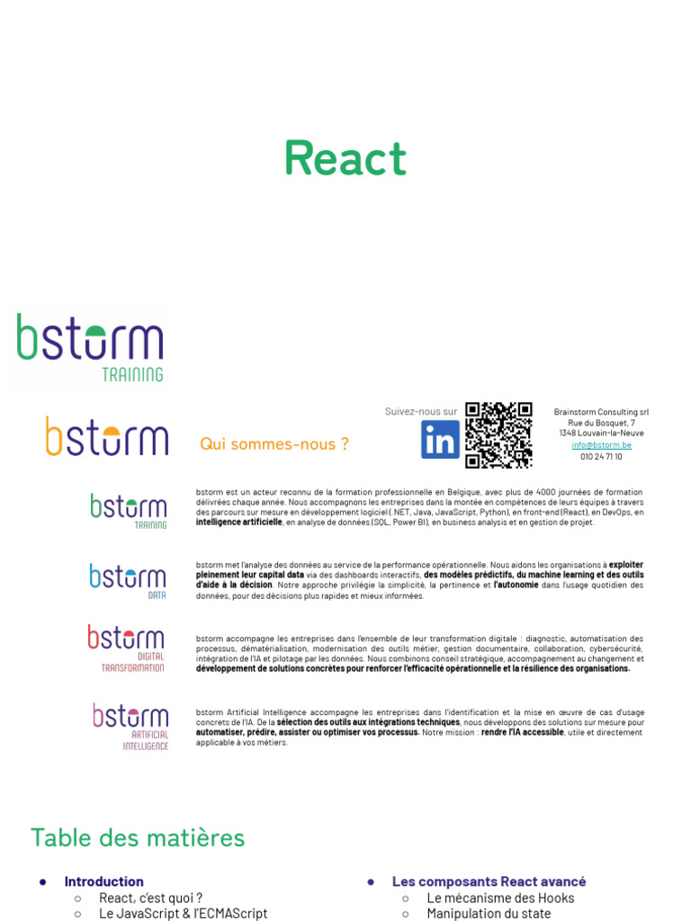 React 01 - Base | PDF | Modèle d'objet de document | JavaScript