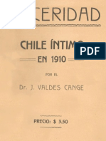 Julio Valdés Canje - Sinceridad. Chile intimo en 1910