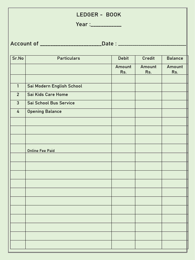 Register Print Format | PDF | Debits And Credits | Cheque