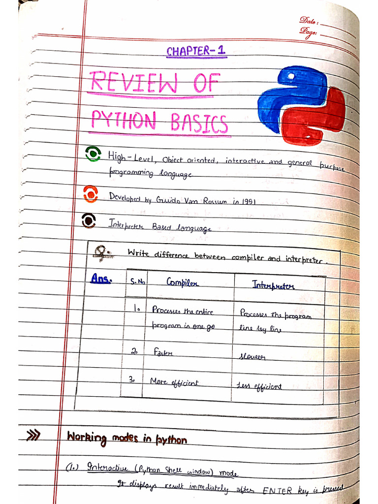 Python Unit-1 | PDF