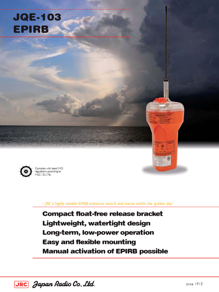 JRC JQE 103 Satellite EPIRB 01 - 2007 Mackay | PDF | Telecommunications ...