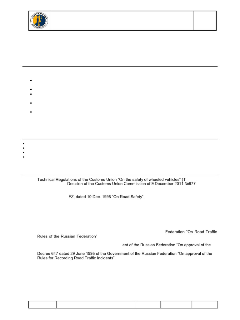 Appendix 2 RF Legal Requirements For Road Transport-Eng | PDF | Safety ...
