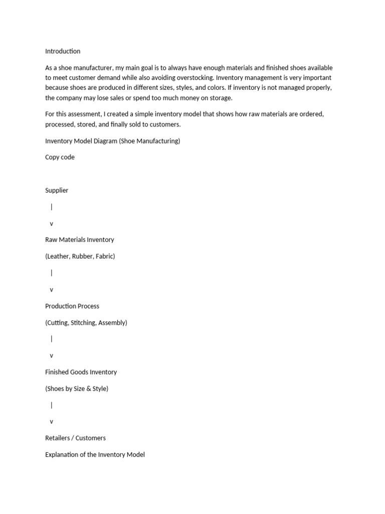 Inventory Model | PDF