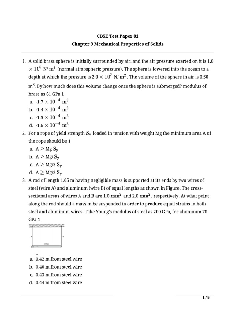 MechanicalPropertiesofSolids Paper 01 Paper | PDF