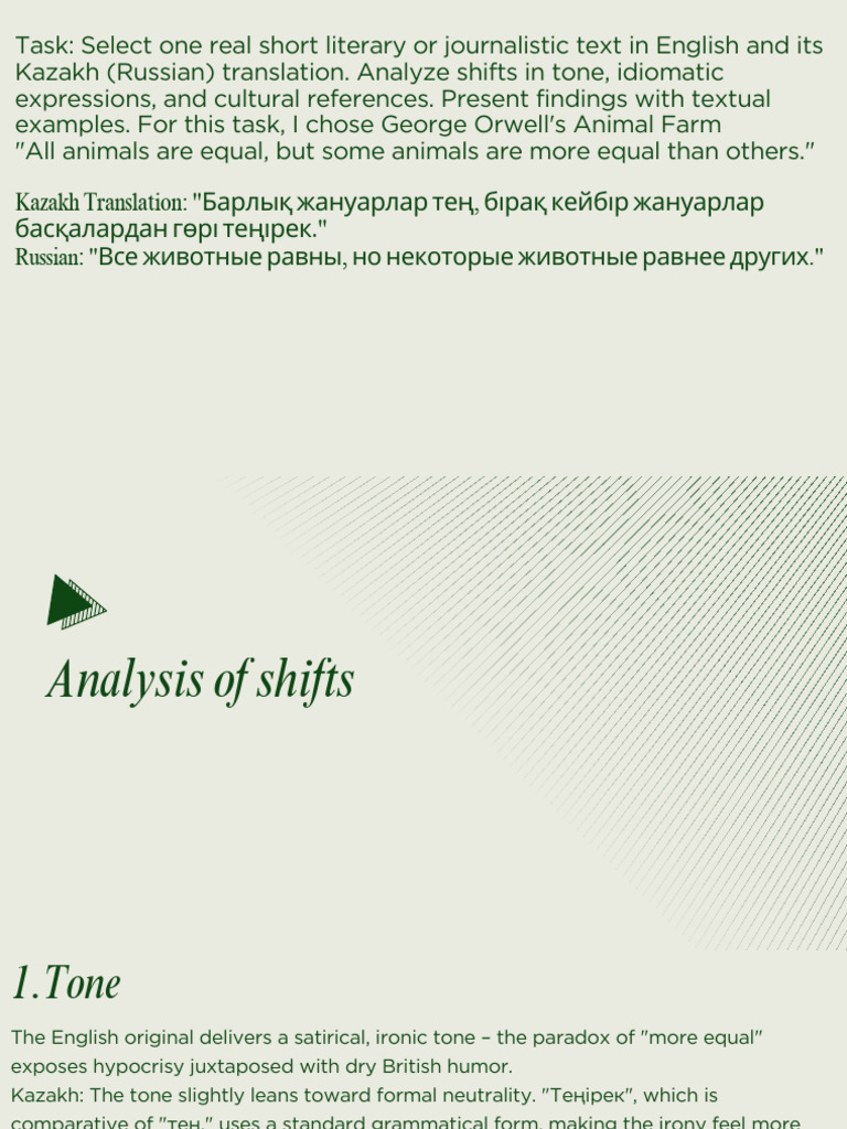 Analysis of Shifts | PDF | Idiom | Linguistics