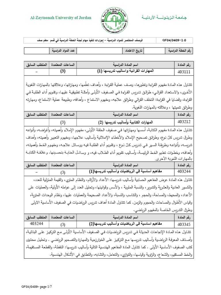 Course Description Education | PDF