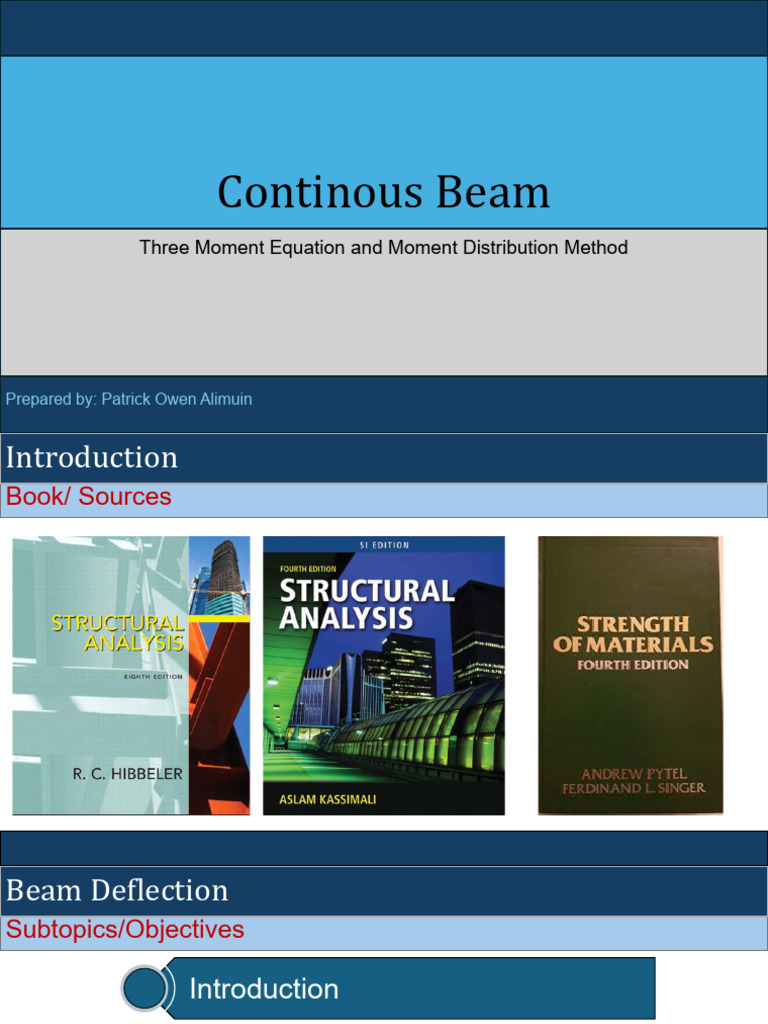 Lesson 5 - Continuous Beam | PDF | Beam (Structure) | Bending