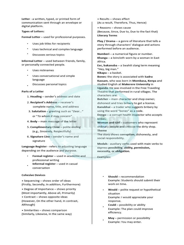 ENGLISH-SEMIFINALS-REVIEWER | PDF | Linguistics