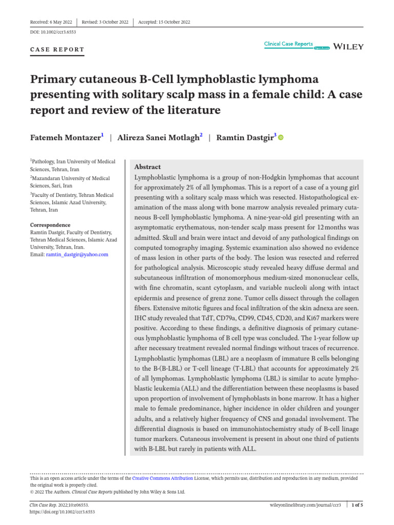 CCR3 10 E6553 | PDF | Lymphoma | Leukemia