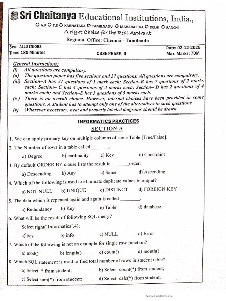 IP Question Paper (Phase-2) | PDF