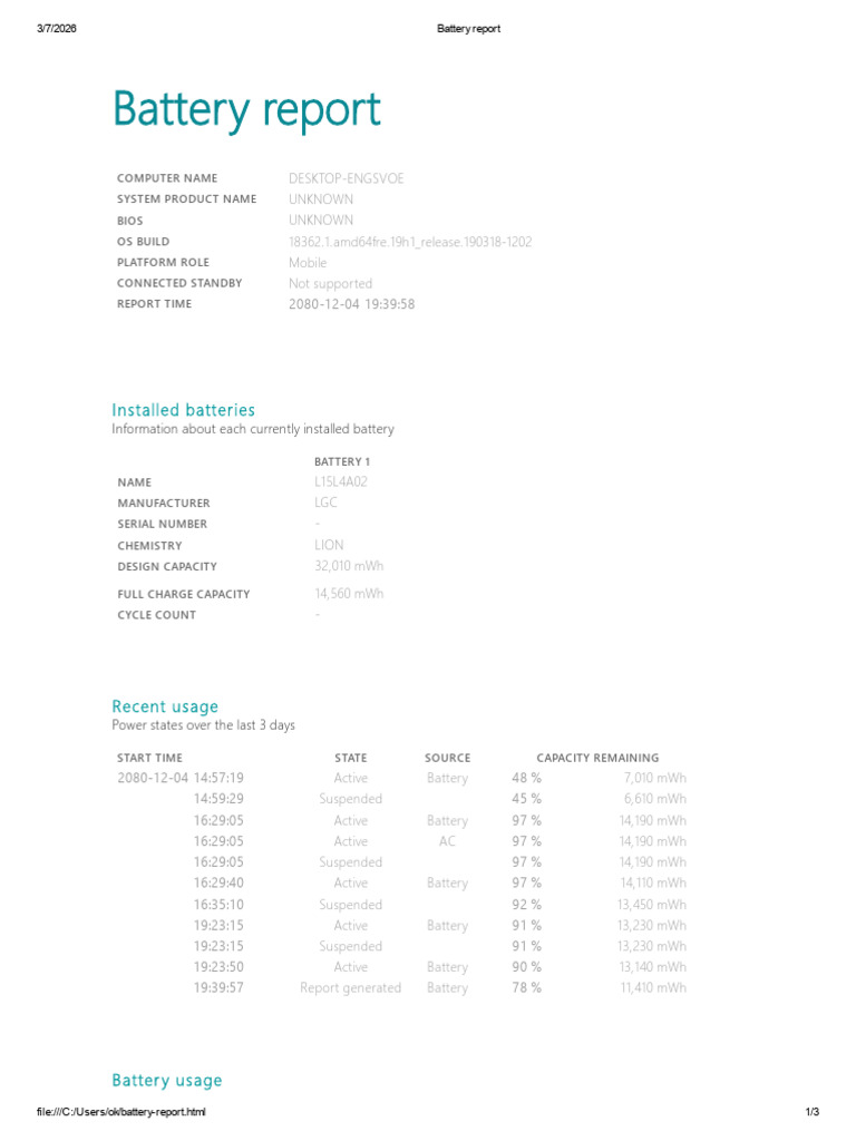 Battery Report | PDF | Electrical Engineering | Sustainable Technologies