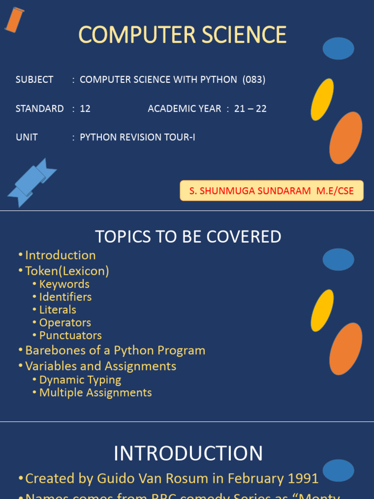 Computer Science | PDF | Reserved Word | Python (Programming Language)