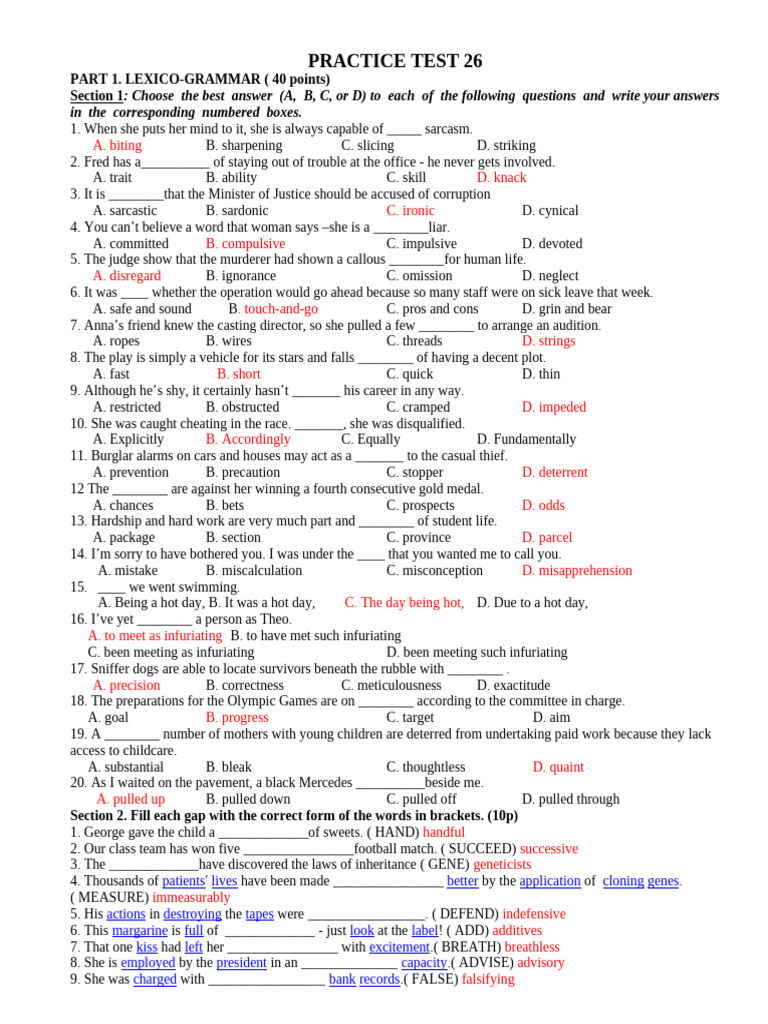 Practice Test 26 | PDF | Ethology | Attachment Theory