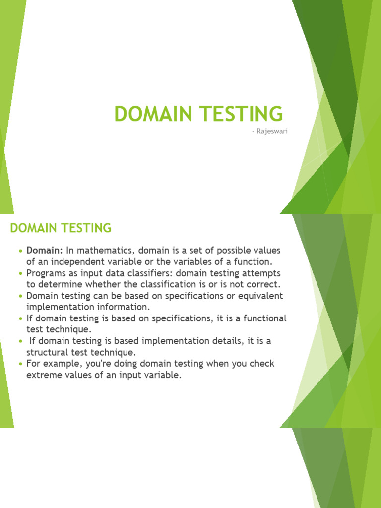 DOMAIN TESTING.pptx Watermarked 700 | PDF | Statistical Classification ...