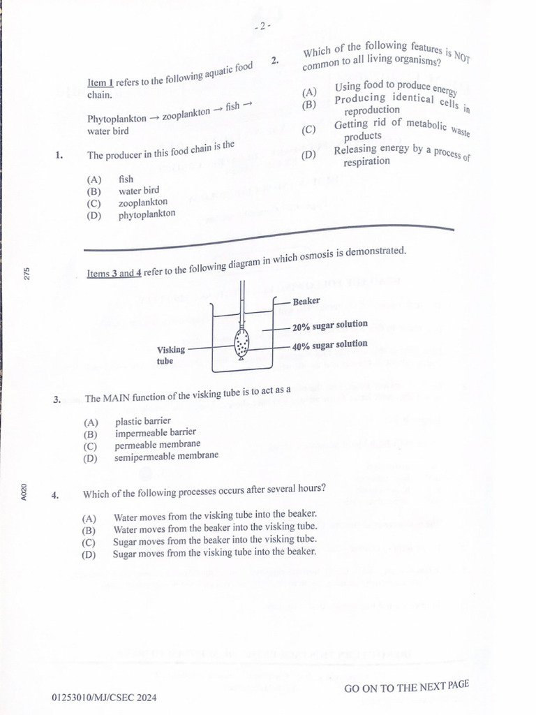 Csec HSB June 2024 Paper1 | PDF