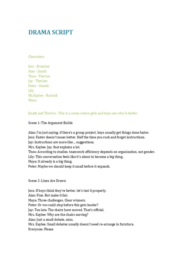 Grade 07 Drama Script Final | PDF