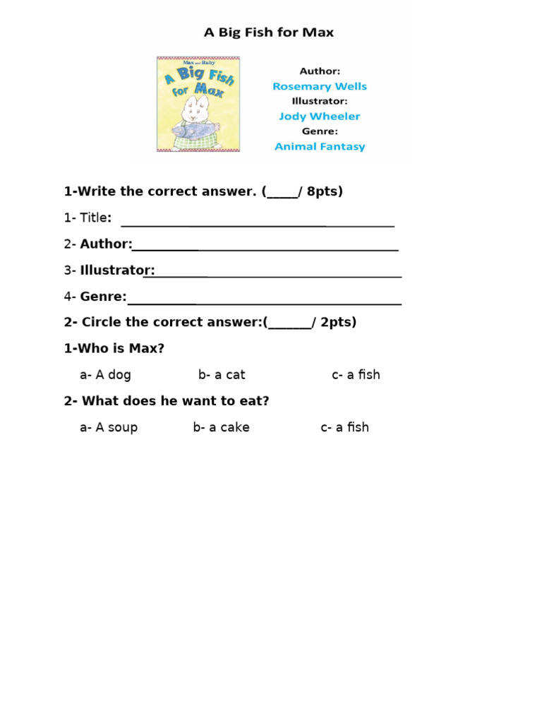 Comprehension Test Grade 2 | PDF