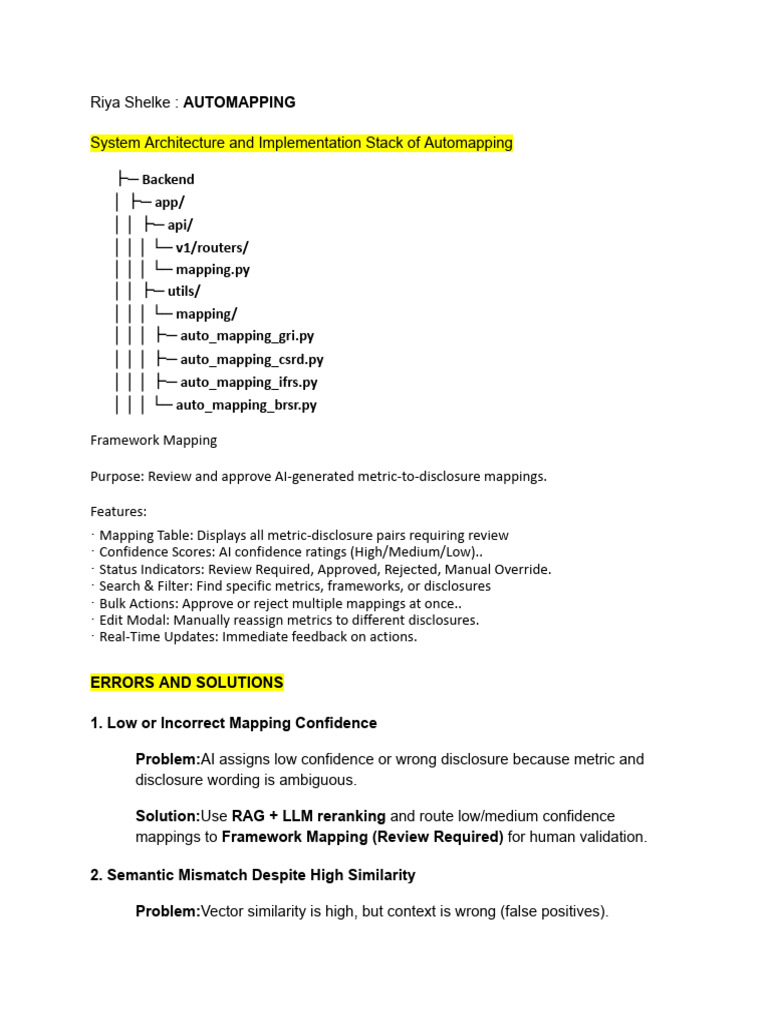 Implementation Stack of Automapping | PDF | Information Retrieval ...