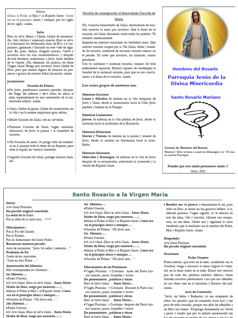 Santo Rosario HRDM | PDF | María, madre de Jesús | orador del Señor