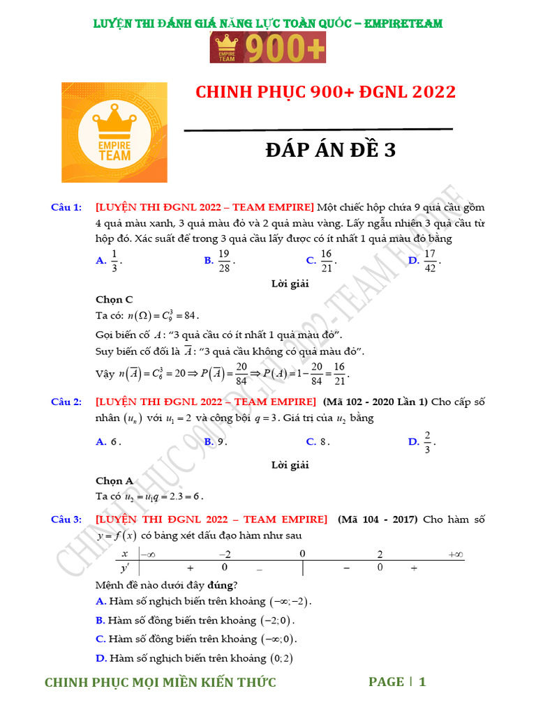 DA ĐỀ SỐ 3 | PDF