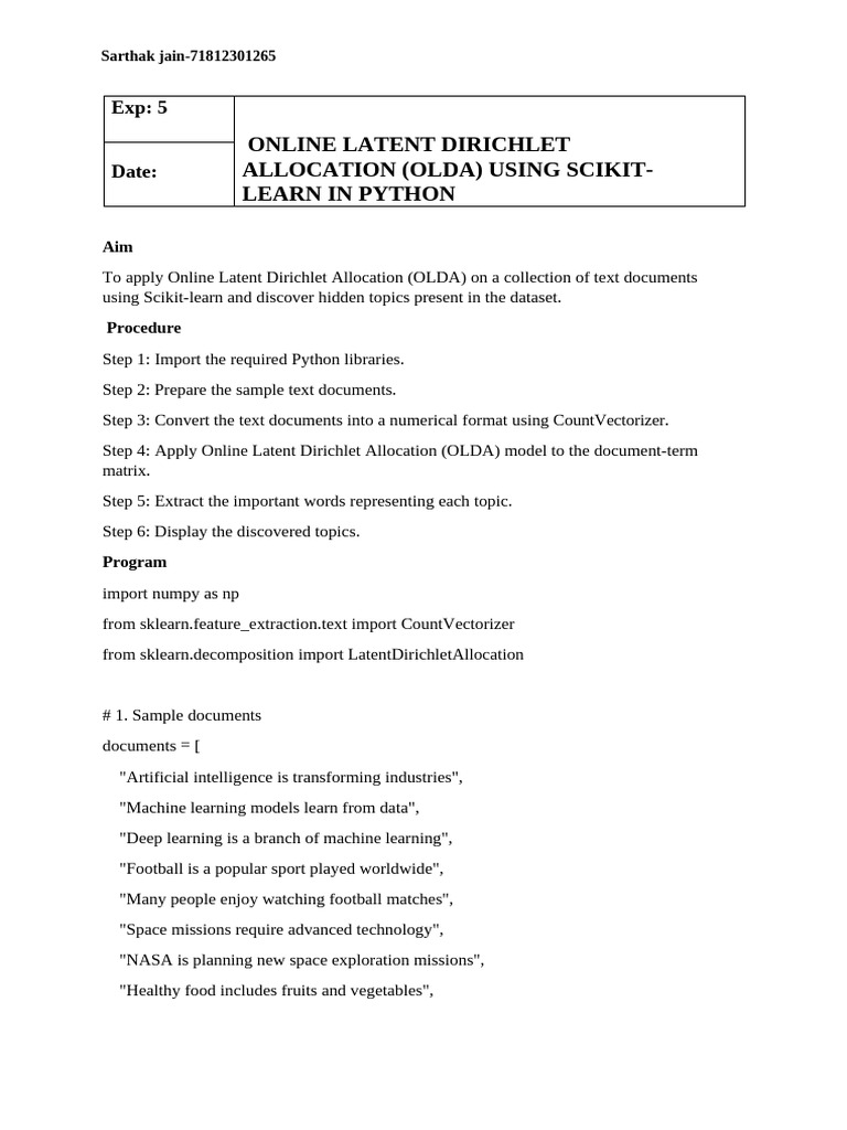 Exp 5 text | PDF