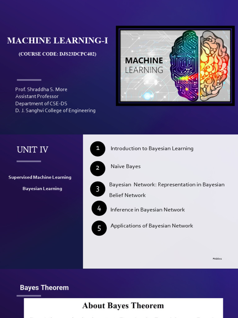 ML-I Module 4 Shraddha More | PDF | Bayesian Network | Bayesian Inference