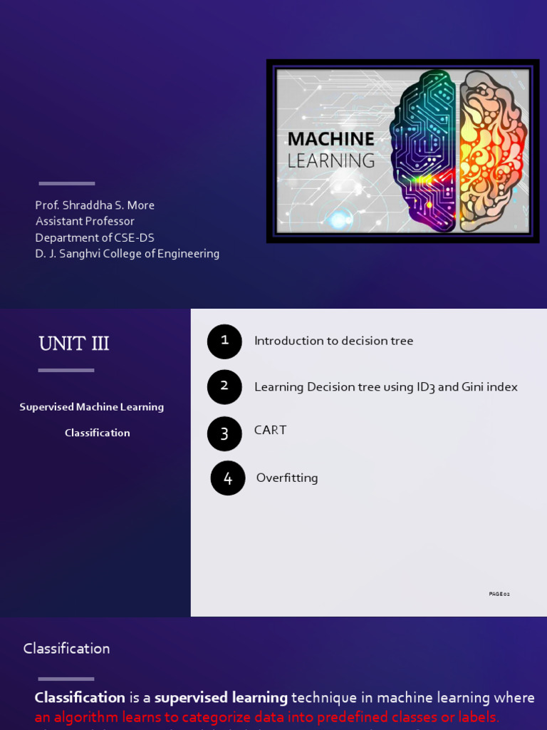 ML-I Module 3 Part I Shraddha More | PDF | Learning | Software Engineering