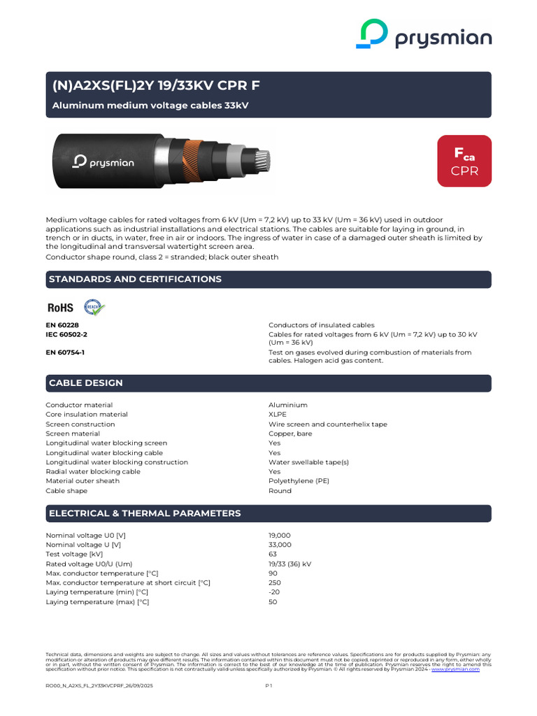 Cable Al Prysmian | PDF | Electrical Conductor | Insulator (Electricity)