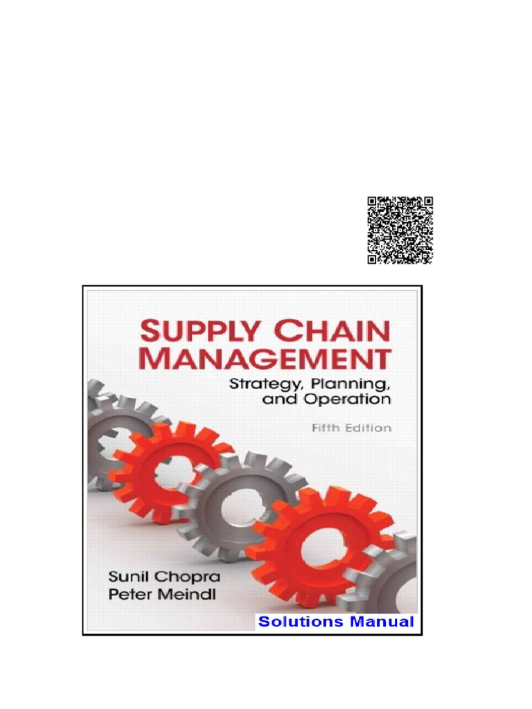 Supply Chain Management 5th Edition Chopra Solutions Manual | PDF | Net ...