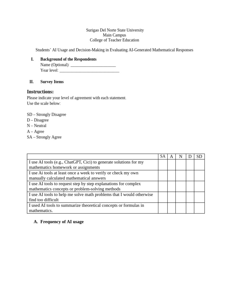 Revised Questionnaire | PDF | Artificial Intelligence | Intelligence ...