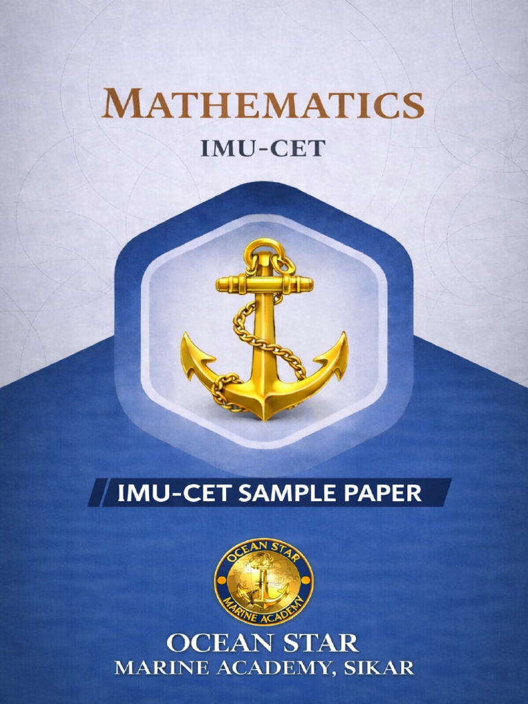Imu-Cet Sample Paper | PDF | Acid | Electric Field