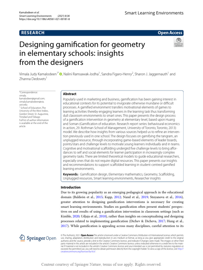 Designing Gamification For Geometry | PDF | Learning | Constructivism ...