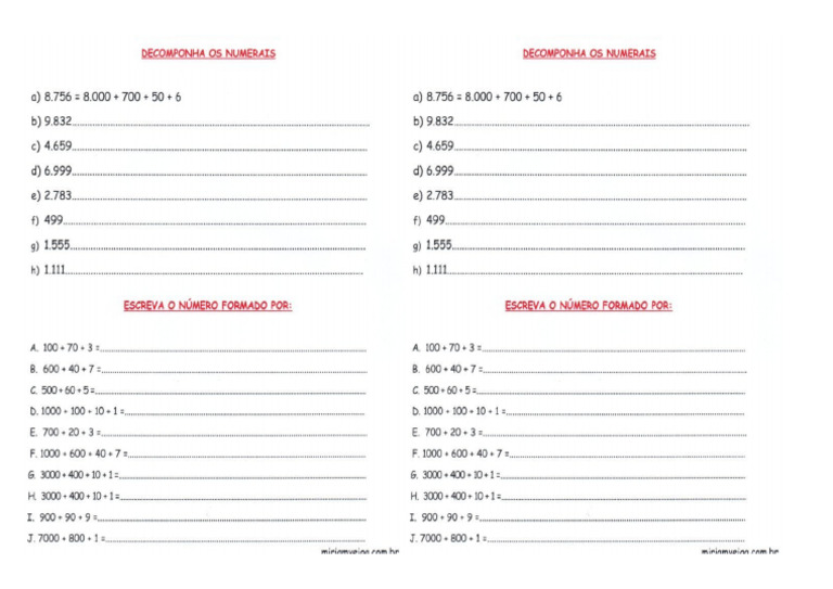 Componha e Decomponha | PDF