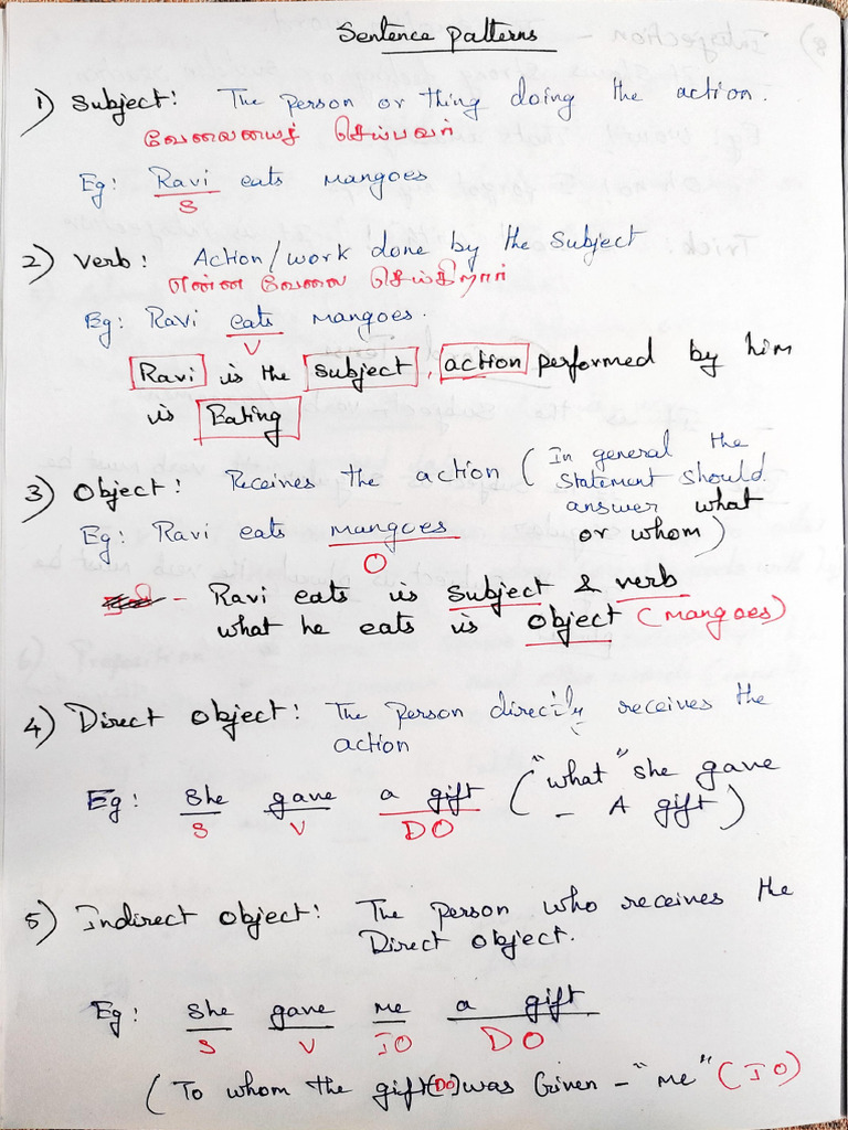 Sentence Pattern | PDF