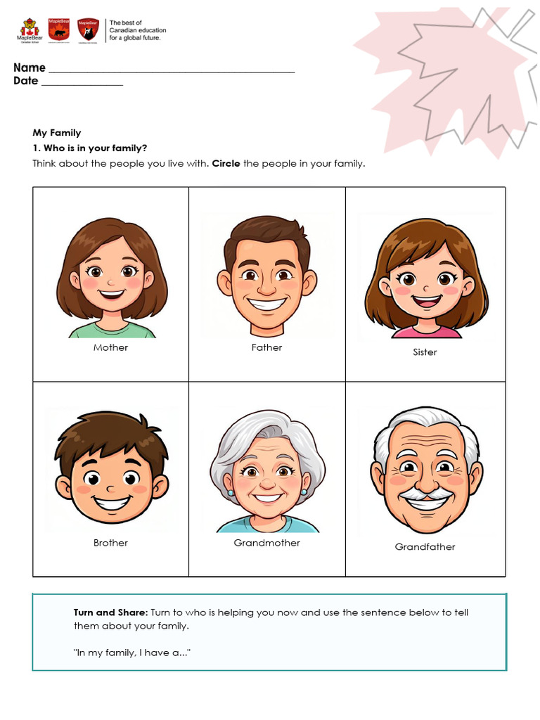My Family - Homework Week 7 | PDF