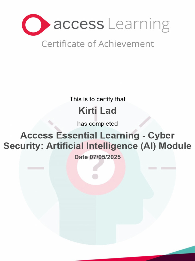 Access Essential Learning - Cyber Security Artificial Intelligence (AI ...