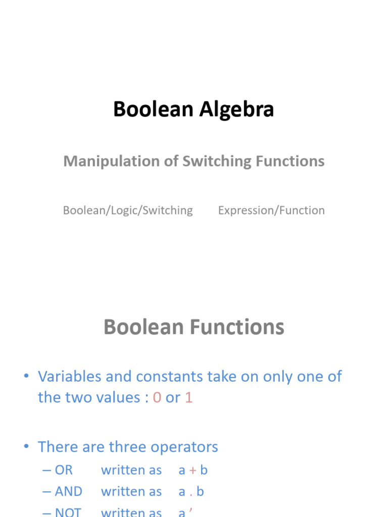 3 Boolean Algebra | PDF | Boolean Algebra | Teaching Mathematics
