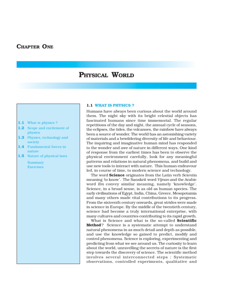 Introduction to Physics Concepts | PDF | Science & Mathematics