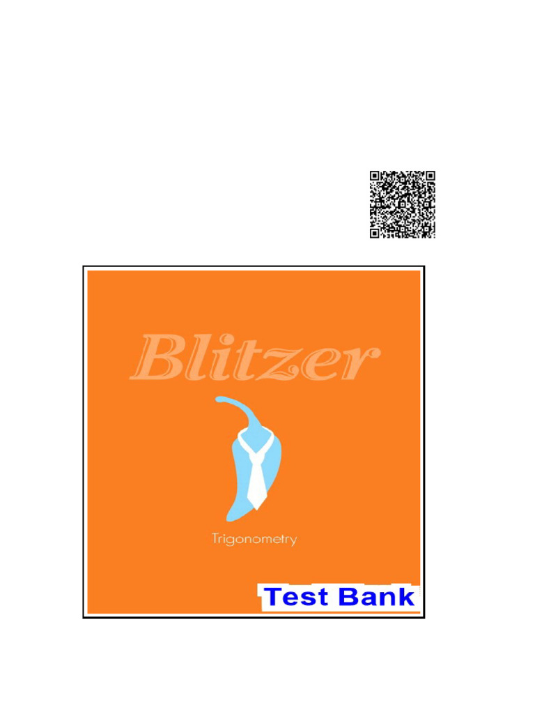Trigonometry 1st Edition Blitzer Test Bank | PDF | Indian Rebellion Of ...