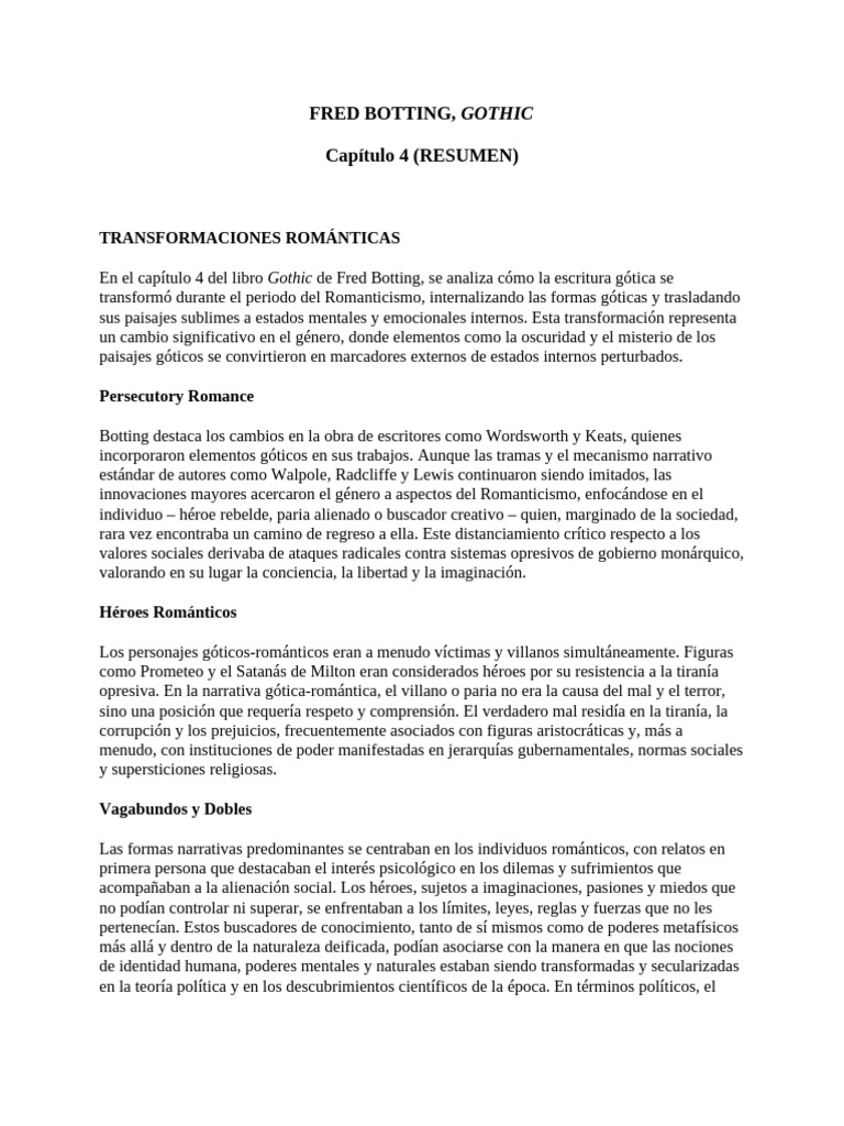 Fred Botting 4 | PDF | Ficcion gotica
