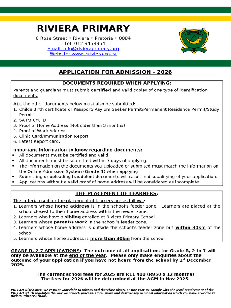 Required Documents and Admission Form1 | PDF | Identity Document | Lease