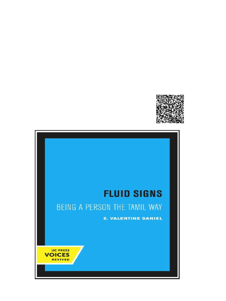 (Ebook) Fluid Signs: Being a Person the Tamil Way by E. Valentine ...