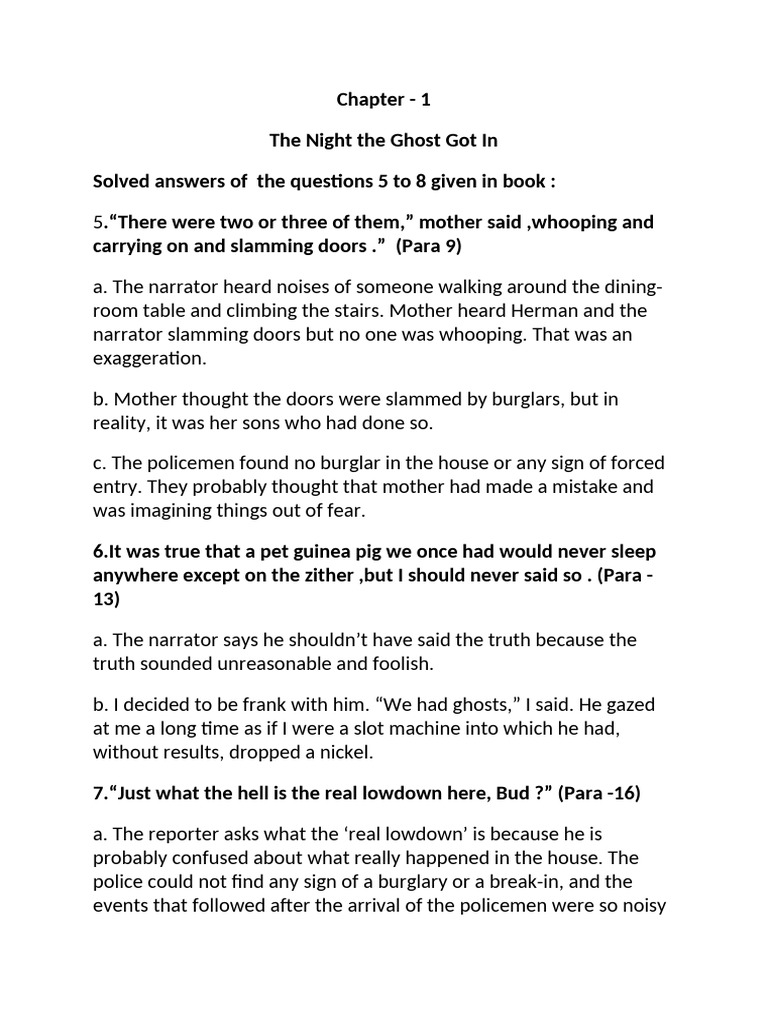 Questions 5 To 8 Chapter - 1 | PDF