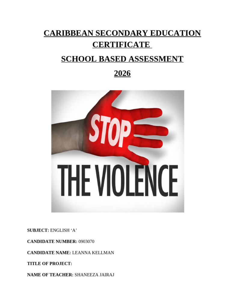 ENG SBA Doc | PDF