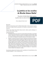 La Justicia en Los Escolios de Nicolás Gómez Dávila