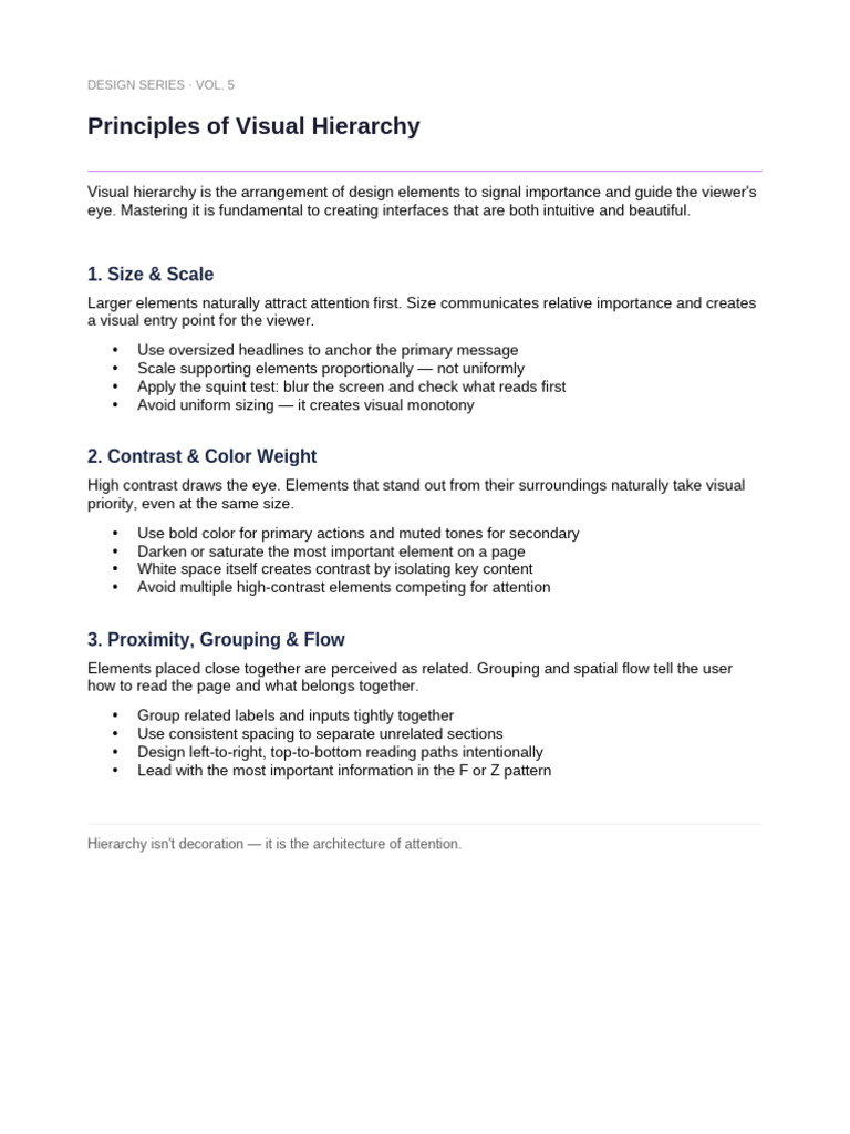 05 Principles of Visual Hierarchy | PDF