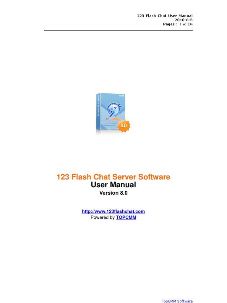 123 Flash Chat Server Software User Manual PDF Installation (Computer Programs) Hypertext Transfer Protocol picture