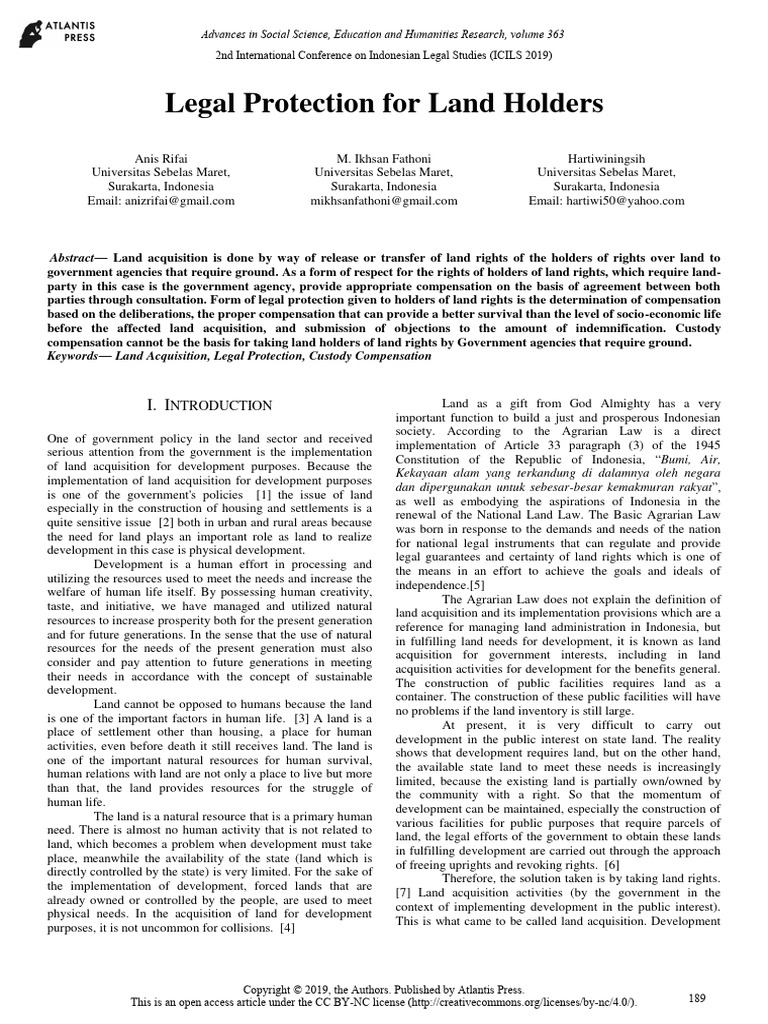 Legal Protection For Land Holders | PDF | Eminent Domain | Prosecutor