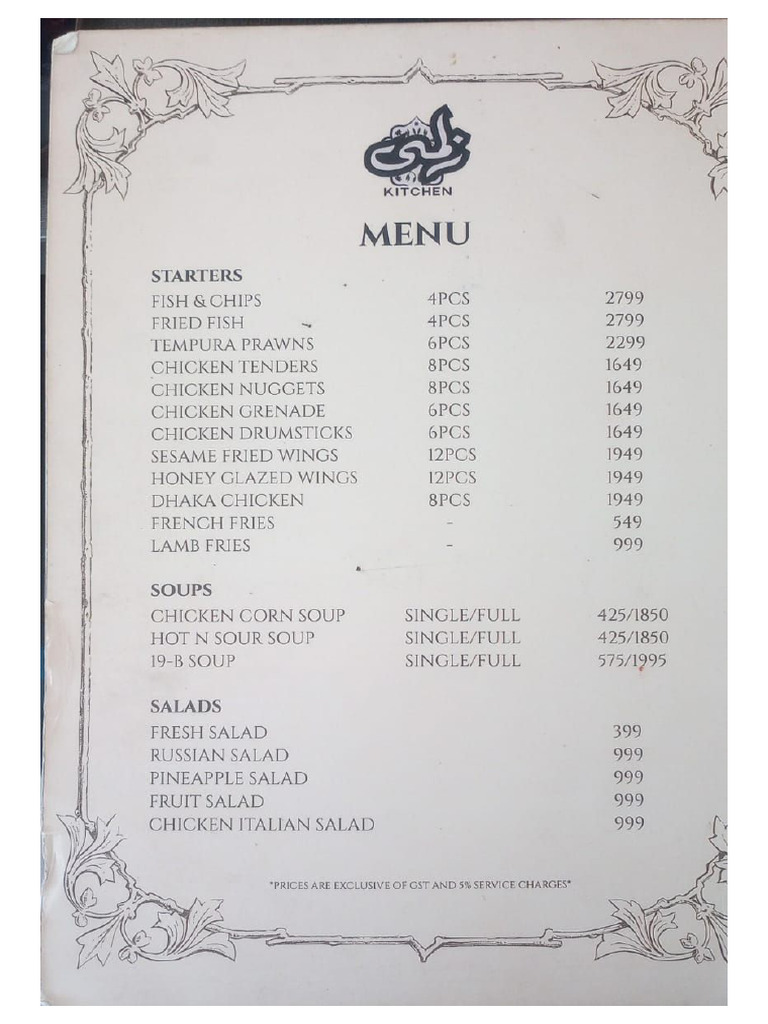 Dafance Raya Menu | PDF