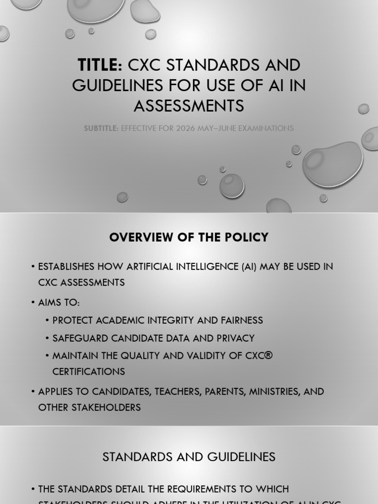 CXC AI Policy Presentation 2020 | PDF | Artificial Intelligence ...